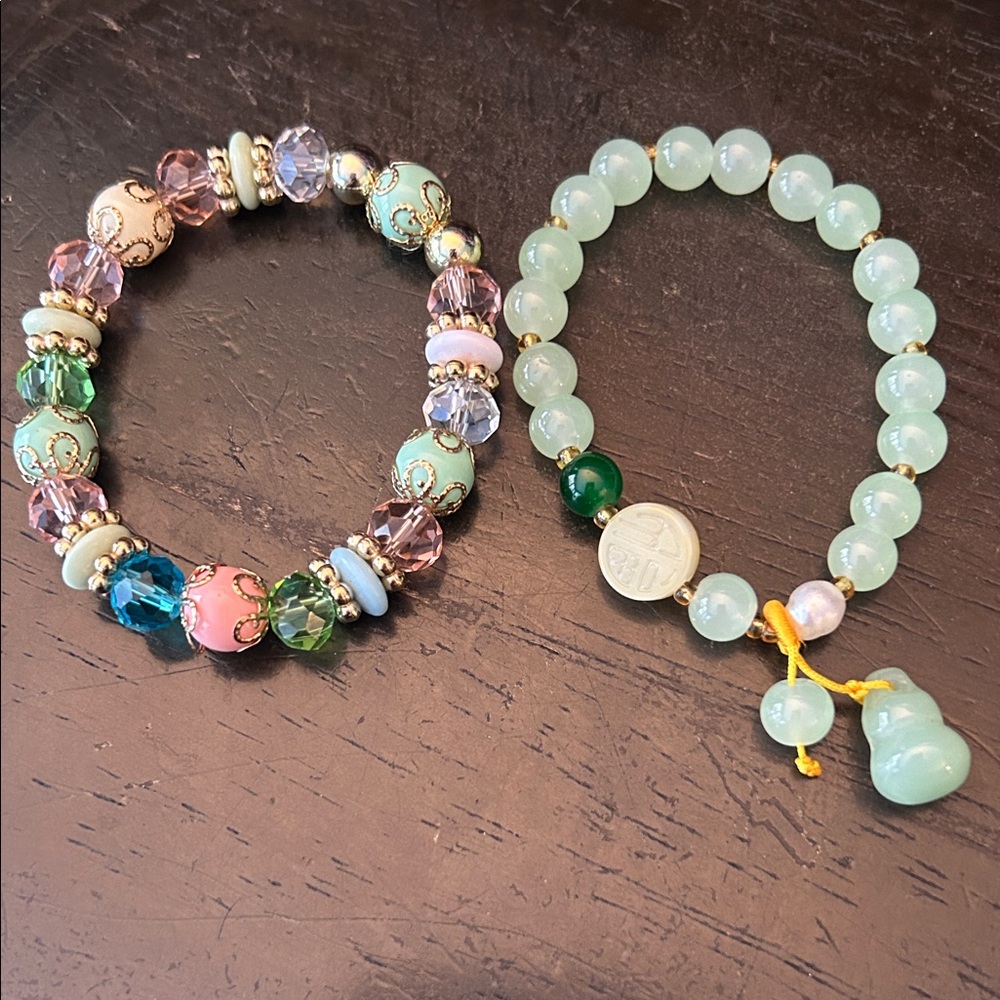 Elegant Multicolor Beaded Bracelets Set